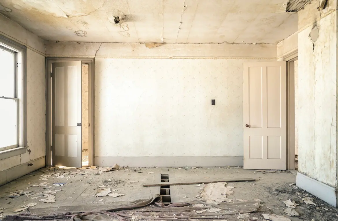 Waste disposal crew managing a cleanout project in La Quinta